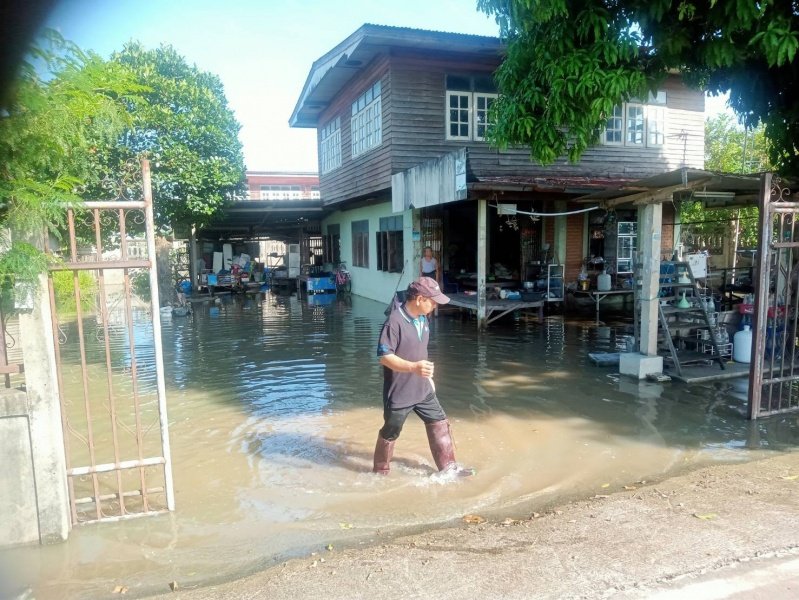 เทศบาลตำบลปักธงชัยออกช่วยเหลือผู้ได้รับความเดือดร้อนจากเหตุน้ำท่วมขังระบายไม่ทัน บ้านขอนขว้าง ม. 9 และ บ้านโรงนา ม.5 ต.เมืองปัก