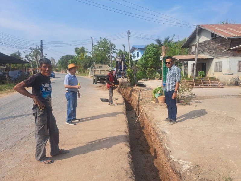 เทศบาลตำบลปักธงชัยออกตรวจงานโครงการก่อสร้างช่วงเดือนพฤษภาคม – มิถุนายน 2567