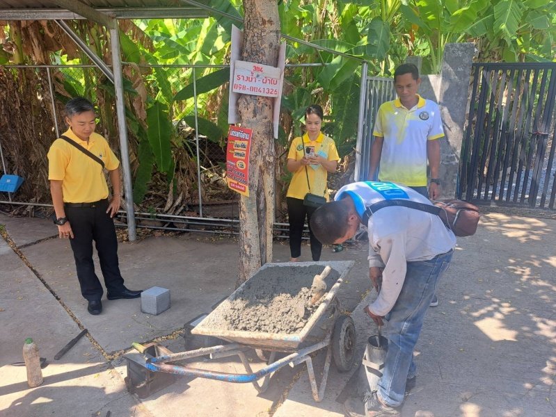 เทศบาลตำบลปักธงชัยออกตรวจงานโครงการก่อสร้างช่วงเดือนพฤษภาคม – มิถุนายน 2567