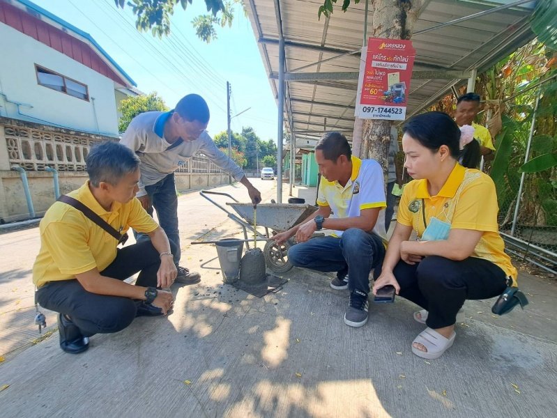 เทศบาลตำบลปักธงชัยออกตรวจงานโครงการก่อสร้างช่วงเดือนพฤษภาคม – มิถุนายน 2567