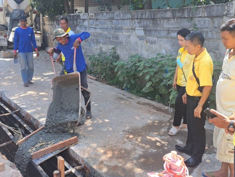 เทศบาลตำบลปักธงชัยออกตรวจงานโครงการก่อสร้างช่วงเดือนพฤษภาคม – มิถุนายน 2567