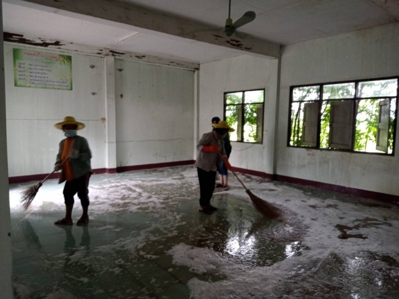 เทศบาลตำบลปักธงชัย เตรียมสถานที่ศูนย์แยกกักตัวในชุมชน Community Isolation (CI) ประจำปี พ.ศ. 2564 ณ โรงเรียนโพธิ์ทอง บ้านโรงนา ตำบลเมืองปัก อำเภอปักธงชัย จังหวัดนครราชสีมา