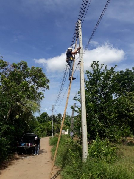 กองช่าง เทศบาลตำบลปักธงชัยเพิ่มจึด ซ่อมแซมไฟฟ้าสาธารณะหมู่บ้าน ไตรมาส 3 ประจำเดือนเมษายน - มิถุนายน 2564