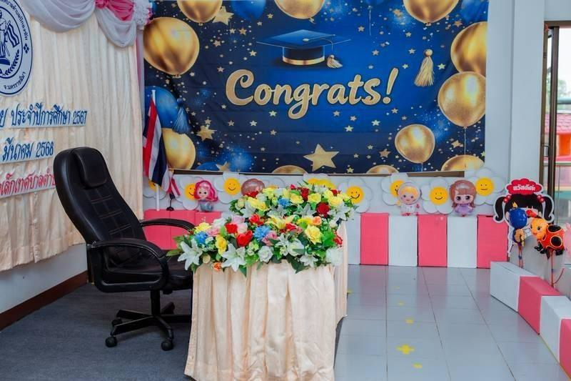 ศูนย์พัฒนาเด็กเล็กเทศบาลตำบลปักธงชัย จัดพิธีมอบวุฒิบัตรบัณฑิตน้อย ประจำปีการศึกษา 2567 วันที่ 21 มีนาคม 2568